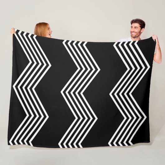 Moderne stevige geometrische vormenpatroon 1 fleece deken (In situ)