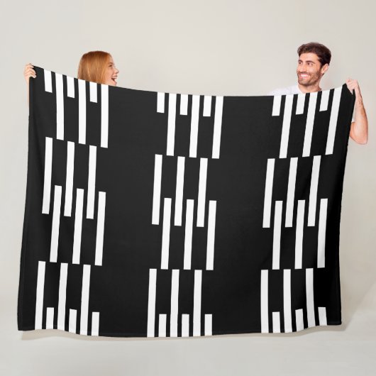 Moderne stevige geometrische vormenpatroon 2 fleece deken (In situ)