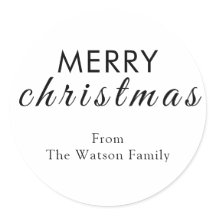 Moderne Sticker met kerstscript voor fijne kerst