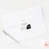 Moderne sticker met zwart-wit kaarslabel (Envelop)