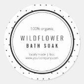 Moderne Sticker op het etiket van zwarte en witte  (Voorkant)