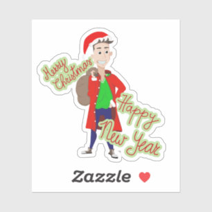 Moderne Sticker Santa Claus