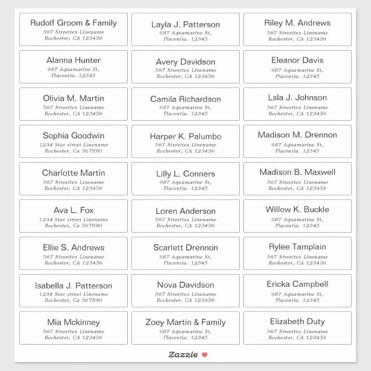  moderne Sticker voor gastbezoekers (Vel)