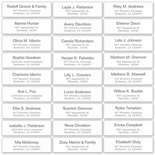 moderne Sticker voor gastbezoekers (Voorkant)