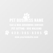 Moderne sticker voor huisdierverzorging op autorui (Vel)