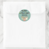 Moderne Sticker voor prettige kerstcadeaudozen (Tas)