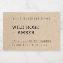 Moderne Stickers met een label voor natuurkaars