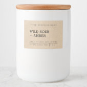 Moderne Stickers met een label voor natuurkaars (Voorkant)