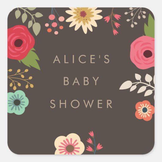 MODERNE STICKERS VAN BABY SHOWER (Voorkant)