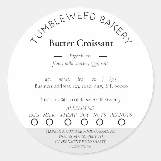 Moderne Stickers voor de levensmiddelenwetgeving v (Voorkant)