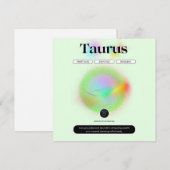 Moderne Stier Sterrenbeeld Citaat Aarde Element Kaart (Voorkant / Achterkant)