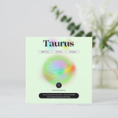 Moderne Stier Sterrenbeeld Citaat Aarde Element Kaart (Staand voorkant)