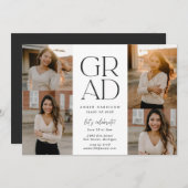 Moderne stijgende Afstudeerder | Foto Collage Afst Kaart (Voorkant / Achterkant)