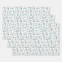 Moderne stijl Aqua Blue Dot uit de midden eeuw