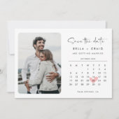 Moderne stijl Bewaar de datumfotokalender Save The Date (Voorkant)