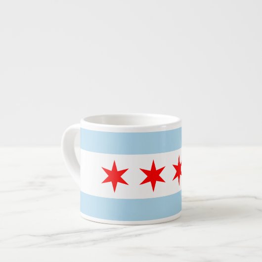 Moderne stijl Chicago vlag Espresso Kop (Links)