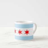 Moderne stijl Chicago vlag Espresso Kop (Voorkant rechts)