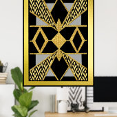 Moderne stijl Deco Geometric Poster (Thuiskantoor)