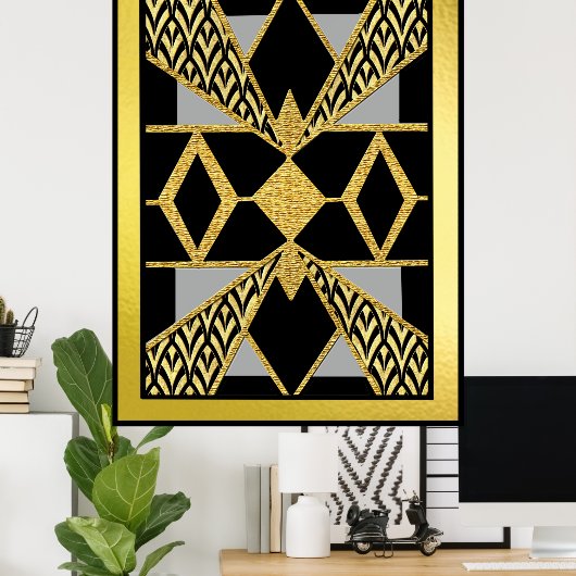 Moderne stijl Deco Geometric Poster (Thuiskantoor)