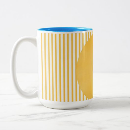 Moderne stijl design kunst tweekleurige koffiemok (Links)