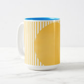 Moderne stijl design kunst tweekleurige koffiemok (Voorkant links)