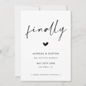 Moderne stijl eindelijk save the date (Voorkant)