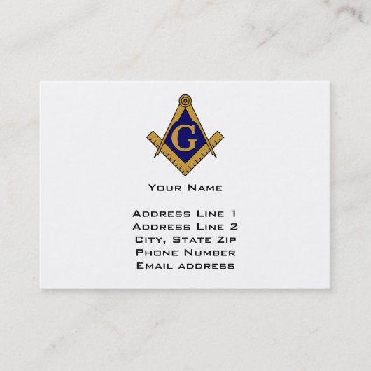 Moderne stijl Freemason Visitekaartje (Voorkant)