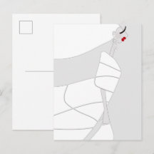 Moderne stijl glamour kleuren ansichtkaart Miss Ja