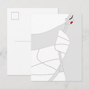 Moderne stijl glamour kleuren ansichtkaart Miss Ja Briefkaart