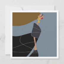 Moderne stijl glamour mode kunstkaart Miss Jazzy
