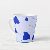 Moderne stijl Himalaya blauwe bloemen Latte Mok (Linkerhoek)