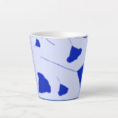 Moderne stijl Himalaya blauwe bloemen Latte Mok (Voorkant)