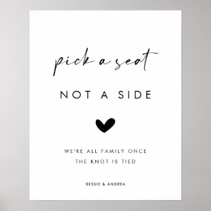 Moderne Stijl Kies een Zitplaats Niet een Zijkant  Poster