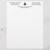 Moderne stijl Masonic Lodge Letterhead Briefhoofd Ontwerp (Voorkant)