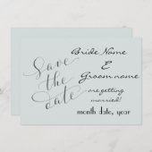 Moderne stijl met blauw Sparen de Aankondiging van (Voorkant / Achterkant)