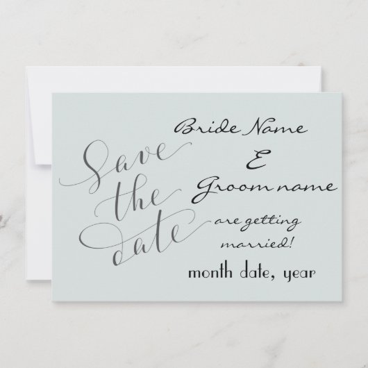 Moderne stijl met blauw Sparen de Aankondiging van (Voorkant)