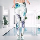 Moderne stijl Trendy White en Peacock Feather Leggings<br><div class="desc">Introductie van de nieuwe Shy Shy Panda ongewone en unieke, zeer gedetailleerde Peacock-Leggings - een moderne en ingewikkelde verklaring van de mode voor de mode-vooruit menigte. Met een kleurrijk trendontwerp van witte en groenachtige turquoise zijn deze leggings voorzien van een opvallende casual variatie die perfect is voor alle seizoenen -...</div>