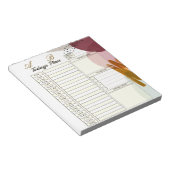 Moderne stijl verf dag planner notitieblok (Schuin)