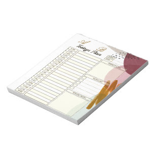 Moderne stijl verf dag planner notitieblok