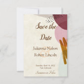 Moderne stijl verf save the date uitnodiging (Voorkant)