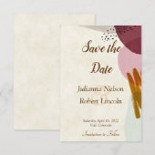 Moderne stijl verf save the date uitnodiging (Voorkant / Achterkant)