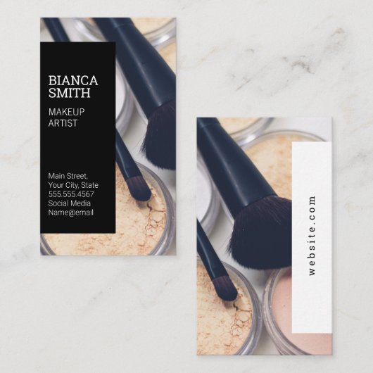 Moderne stijl | visagiste visitekaartje (Voorkant / Achterkant)