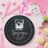 Moderne stijl vrijgezellenfeest papieren bordje (Feest)