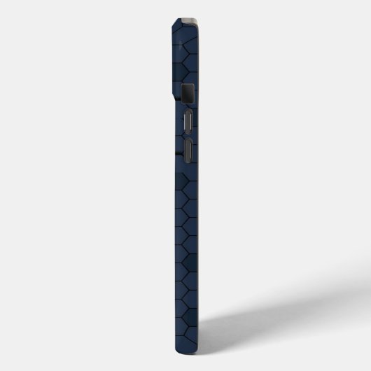 Moderne stijl zwart marineblauw goud Case-Mate iPhone case (Achterkant / Links)