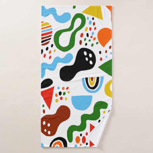 Moderne stijlabstractie met samenstelling gemaakt badhanddoek (Badhanddoek)