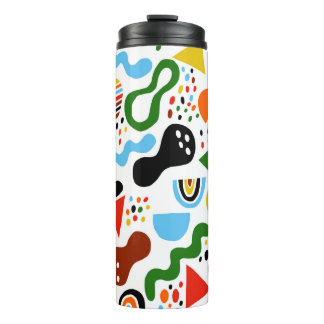 Moderne stijlabstractie met samenstelling gemaakt  thermosbeker