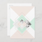 Moderne stijlgeometrische vormgeving briefkaart (Voorkant / Achterkant)