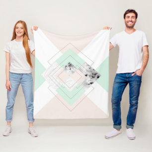 Moderne stijlgeometrische vormgeving fleece deken