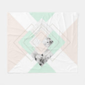 Moderne stijlgeometrische vormgeving fleece deken (Voorkant (Horizontaal))