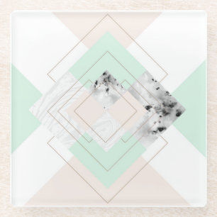 Moderne stijlgeometrische vormgeving glazen onderzetter